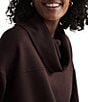Varley Priya DoubleSoft® Mock Cowl Neck Long Sleeve Longline Sweatshirt, Color:Coffee Bean - Image 5