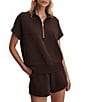 Varley Ritchie Half Zip Short Sleeve Sweatshirt - Image 1