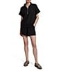 Varley Ritchie Half Zip Short Sleeve Sweatshirt, Color:Black - Image 4
