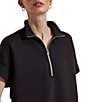 Varley Ritchie Half Zip Short Sleeve Sweatshirt, Color:Black - Image 5