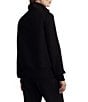 Varley Roxbury DoubleSoft® Coordinating Stand Collar Raglan Long Sleeve Zip Through Sweat Jacket, Color:Black - Image 2