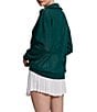 Color:Forest - Image 2 - Savannah Knit Zip Front Pullover