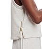 Varley Shea Crew Neck Sleeveless Double Soft Cropped Tank, Color:Ivory Marl - Image 5