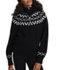 Varley Sigrid Fair Isle Quarter Zip Mock Neck Long Sleeve Sweater - Image 1