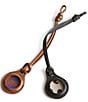 Vera Bradley Bag Charm Set For AirTag, Set of Two, Color:Bronze Metallic and Moonless Night in Leather - Image 1