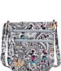 Color:Piccadilly Paisley - Image 1 - Disney Collection Mickey Mouse Piccadilly Paisley Triple Zip Hipster Crossbody Bag
