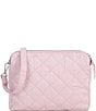 Color:Hydrangea Pink - Image 2 - Hydrangea Pink Triple Compartment Crossbody Bag