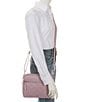 Color:Hydrangea Pink - Image 4 - Hydrangea Pink Triple Compartment Crossbody Bag