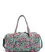 Color:Rosy Outlook - Image 1 - Iconic Large Quilted Floral Print Travel Duffle Bag