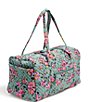 Color:Rosy Outlook - Image 3 - Iconic Large Quilted Floral Print Travel Duffle Bag