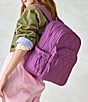 Vera Bradley Large Bancroft Backpack Travel, Color:Iris Orchid - Image 4