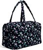 Color:Navy Garden - Image 3 - Large Travel Floral Duffle Bag