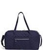 Color:Classic Navy - Image 1 - Performance Twill Collection Large Quilted Travel Duffle Bag