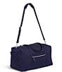 Color:Classic Navy - Image 3 - Performance Twill Collection Large Quilted Travel Duffle Bag