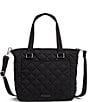 Color:Black - Image 1 - Performance Twill Collection Multi-Strap Shoulder Tote Bag