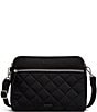 Color:Black - Image 1 - Performance Twill Collection Triple Compartment Crossbody Bag