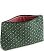 Vera Bradley Premium Cotton Mistletoe Lattice Large Zip Pouch, Color:Mistletoe Lattice - Image 2