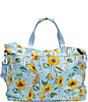 Color:Sunflower Sky - Image 1 - ReActive Sunflower Travel Tote Bag