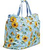 Color:Sunflower Sky - Image 3 - ReActive Sunflower Travel Tote Bag