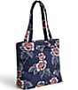 Vera Bradley Seurat Floral Nylon Twill Small Original Tote Bag, Color:Seurat Floral - Image 3