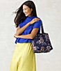 Vera Bradley Seurat Floral Nylon Twill Small Original Tote Bag, Color:Seurat Floral - Image 4