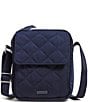 Color:Classic Navy - Image 1 - Small Performance Quilted Water Repellent Crossbody Bag