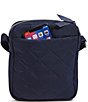 Color:Classic Navy - Image 2 - Small Performance Quilted Water Repellent Crossbody Bag