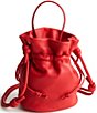 Vera Bradley Tilden Leather Drawstring Slouchy Bucket Bag, Color:Goji Berry Red - Image 1