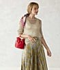 Vera Bradley Tilden Leather Drawstring Slouchy Bucket Bag, Color:Goji Berry Red - Image 3