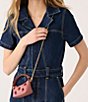 Vera Bradley Tiny Roxbury Crescent Clutch, Color:Withered Rose - Image 4