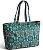 Vera Bradley X Empowered Princesses Tiana Medallion Hathaway Tote, Color:Tiana Silhouette Medallion - Image 1