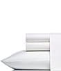 Color:White/White - Image 1 - 400-Thread-Count Solid Cotton Percale Sheet Set