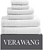 Vera Wang Sculpted Pleat Solid 6-Piece Towel Set, Color:White - Image 2