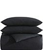 Vera Wang Waffle Pique Comforter Mini Set, Color:Black - Image 2