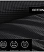 Vera Wang Waffle Pique Comforter Mini Set, Color:Black - Image 7