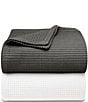 Color:Soft Charcoal - Image 2 - Waffle Weave Bed Blanket