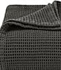 Color:Soft Charcoal - Image 3 - Waffle Weave Bed Blanket
