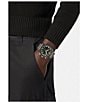 Color:Gunmetal - Image 5 - Men's Greca Dome Quartz Chronograph Gunmetal Stainless Steel Bracelet Watch
