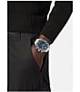 Color:Silver - Image 5 - Men's Greca Dome Quartz Chronograph Stainless Steel Bracelet Watch