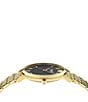 Color:Gold - Image 2 - Men's Greca Slim Analog Gold Tone Stainless Steel Bracelet Watch
