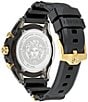 Color:Black - Image 3 - Men's Icon Active Diamond Chronograph Black Silicone Strap Watch