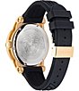 Color:Black - Image 3 - Men's V-Palazzo Quartz Analog Black Silicone Strap Silver Matte Dial Watch