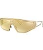 Color:Gold - Image 1 - Men's VE2226 Gold Mirrored Lens Sunglasses