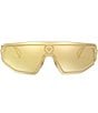 Color:Gold - Image 2 - Men's VE2226 Gold Mirrored Lens Sunglasses