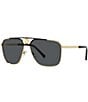 Color:Matte Black - Image 1 - Men's' Ve2238 61mm Rectangular Sunglasses