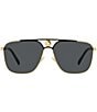 Color:Matte Black - Image 2 - Men's' Ve2238 61mm Rectangular Sunglasses