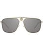 Color:Pale Gold - Image 2 - Men's Ve2238 61mm Rectangular Sunglasses