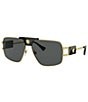 Color:Gold/Black - Image 1 - Men's VE2251 63mm Pilot Sunglasses