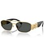 Versace Men's VE2287 58mm Navigator Sunglasses, Color:Gold/Dark Grey - Image 1