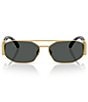 Versace Men's VE2287 58mm Navigator Sunglasses, Color:Gold/Dark Grey - Image 2